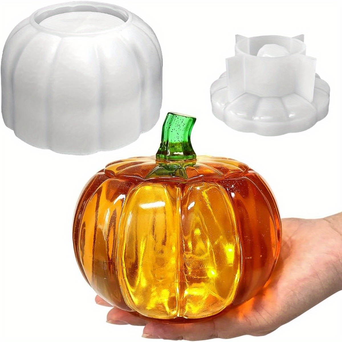 Resin Art Guide - 5'' Large Pumpkin Jar Mold, Halloween