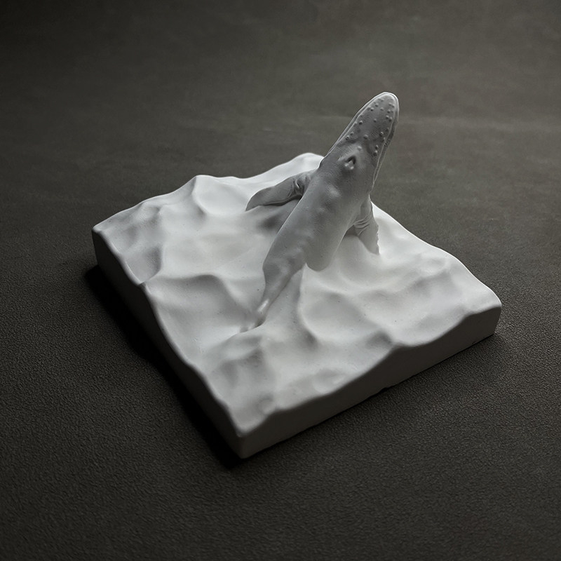 Resin Art Ocean - Humpback Whale Statue Plaster Ocean Sculpture