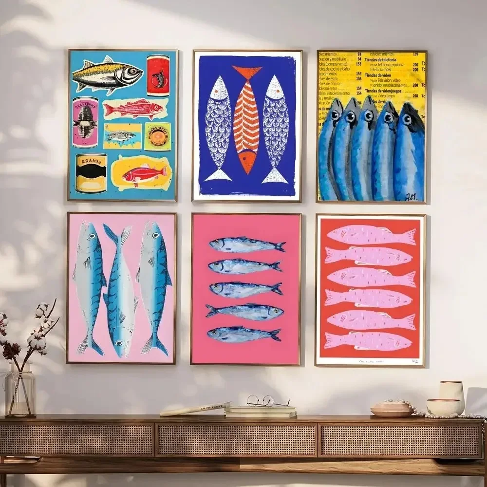 Resin Art Ocean - Colorful Sardine Lobster Fish Ocean Animal