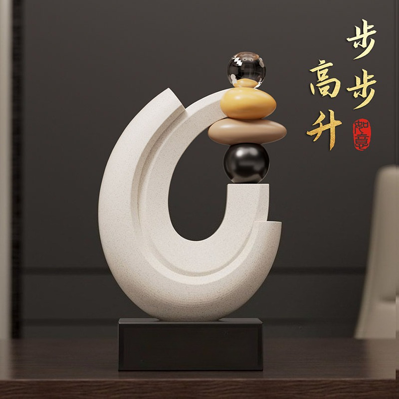 Resin Art Gift For Wedding - Home Decor Lucky Stone Statue Desktop