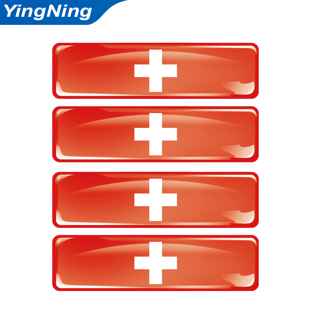 Resin Art Logo - 3D Resin Switzerland Flag Stickers Swiss