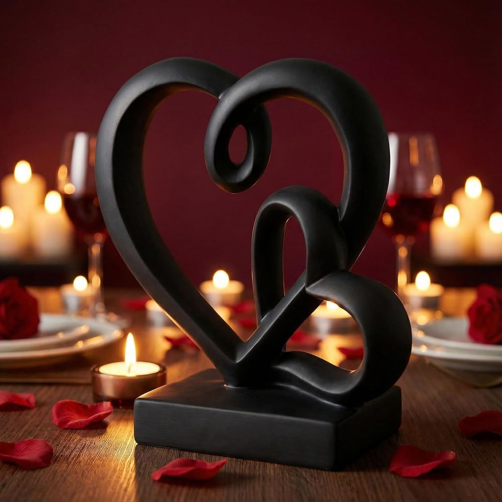 Resin Art Gift For Wedding - Wedding Anniversary Gifts - Two Hearts