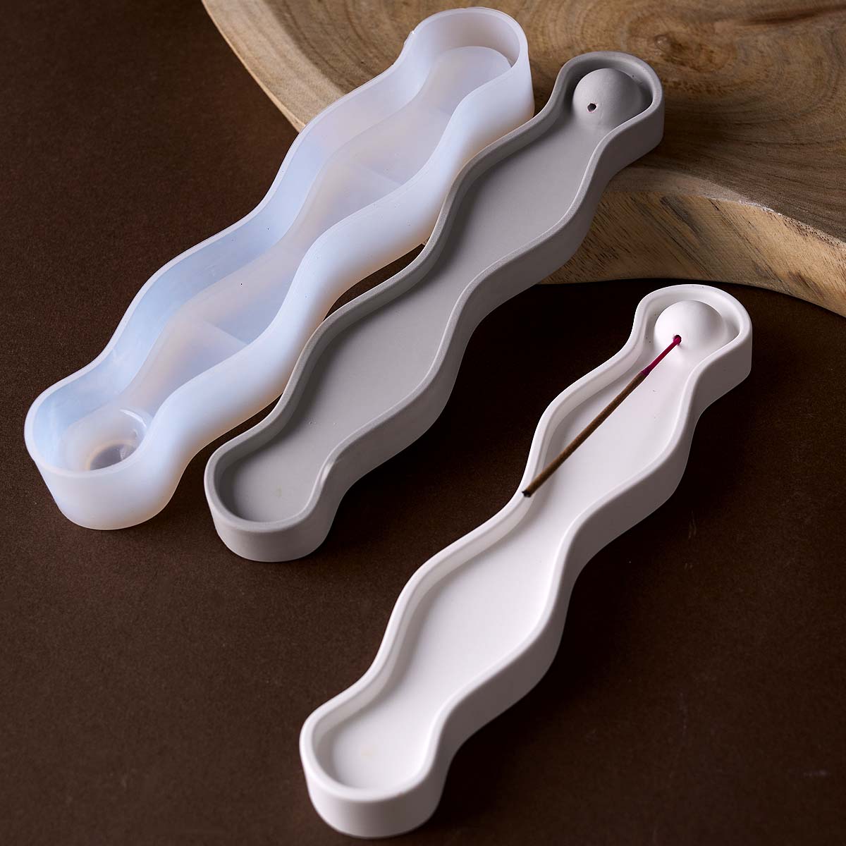 Resin Art Ocean - Wave Long Incense Insert Tray Silicone