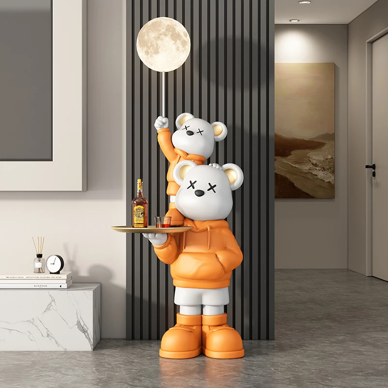 Resin Art Floor - Modern Art,Home Decor,Welcome Statue,Resin Bear Model,Sculpture,Floor