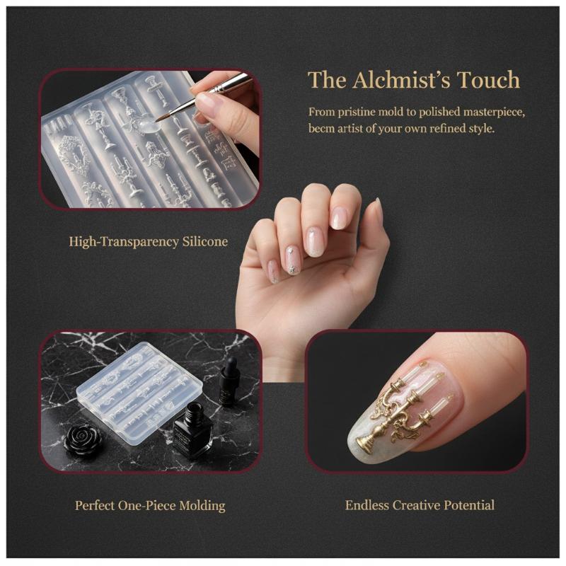 Resin Art Template - 3D Silicone Flower Nail Mold Lily
