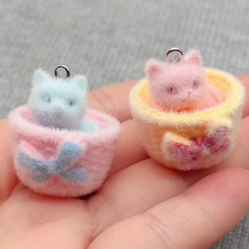 4pcs 3D plush resin cat pendan - đánh giá và giá Resin Art Calligraphy