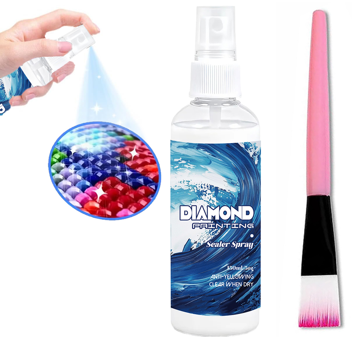 150ml Diamond Painting Sealant - đánh giá và giá Resin Art Glue