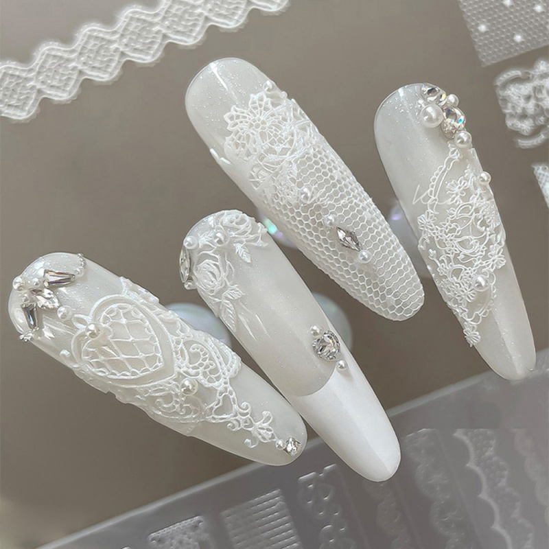 1pc Lace 3D Silicone Nail Mold - đánh giá và giá Resin Art Template
