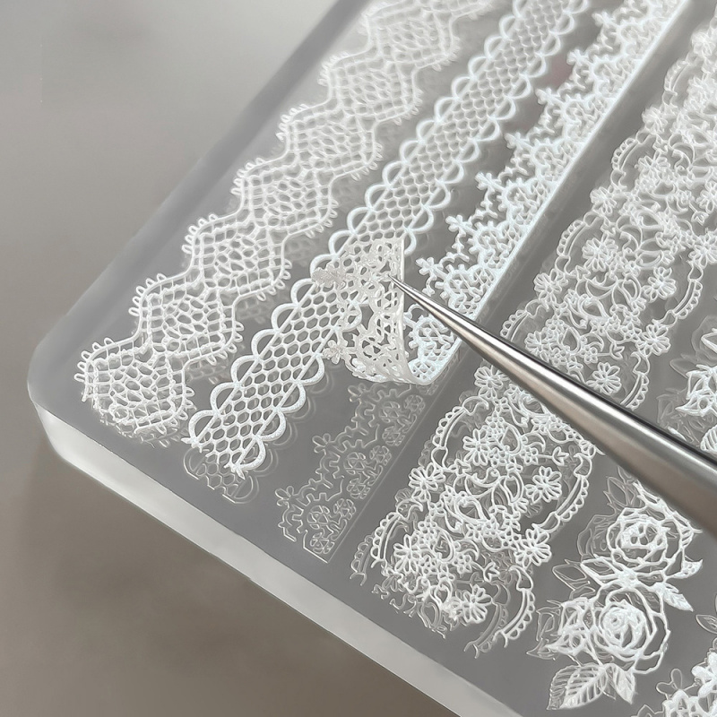 1pc Lace 3D Silicone Nail Mold - đánh giá và giá Resin Art Template