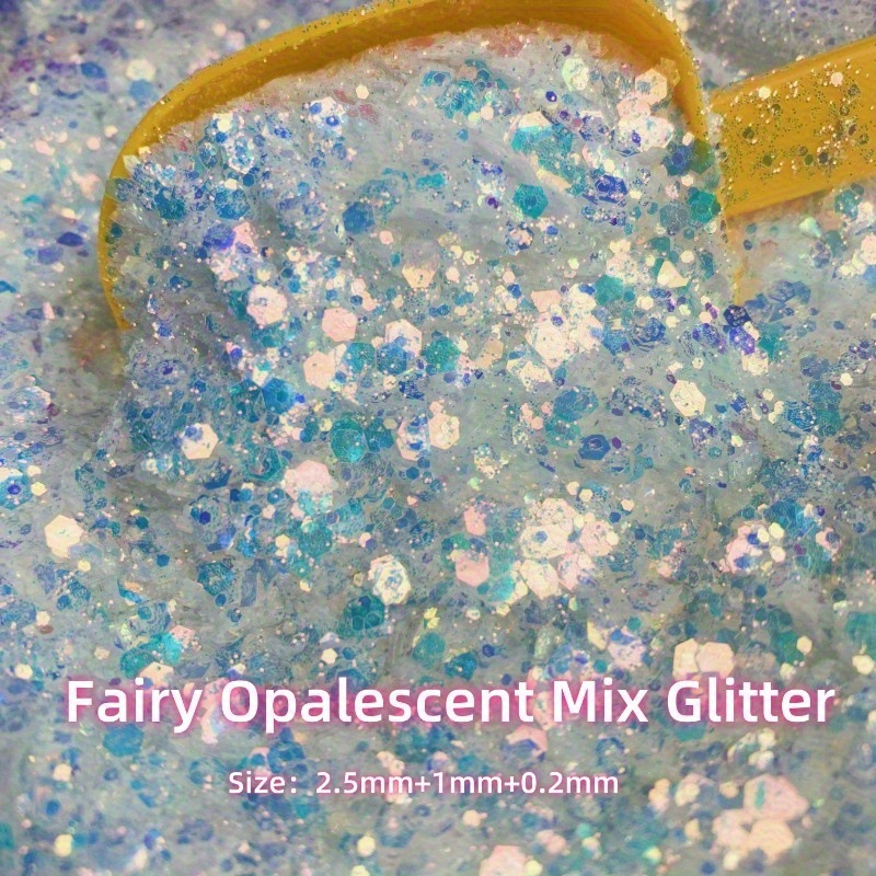60g Iridescent Chunky Glitter  - đánh giá và giá Mica Flake Resin