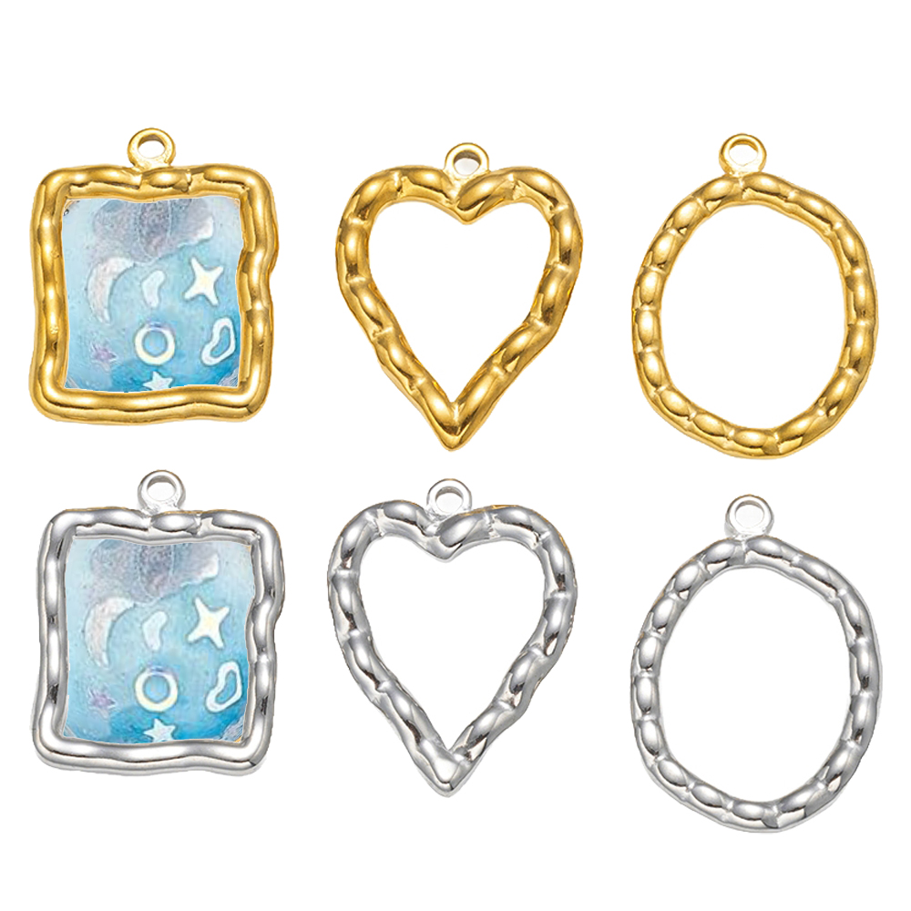 5pcs Stainless Steel Heart Rou - đánh giá và giá Resin Art Materials