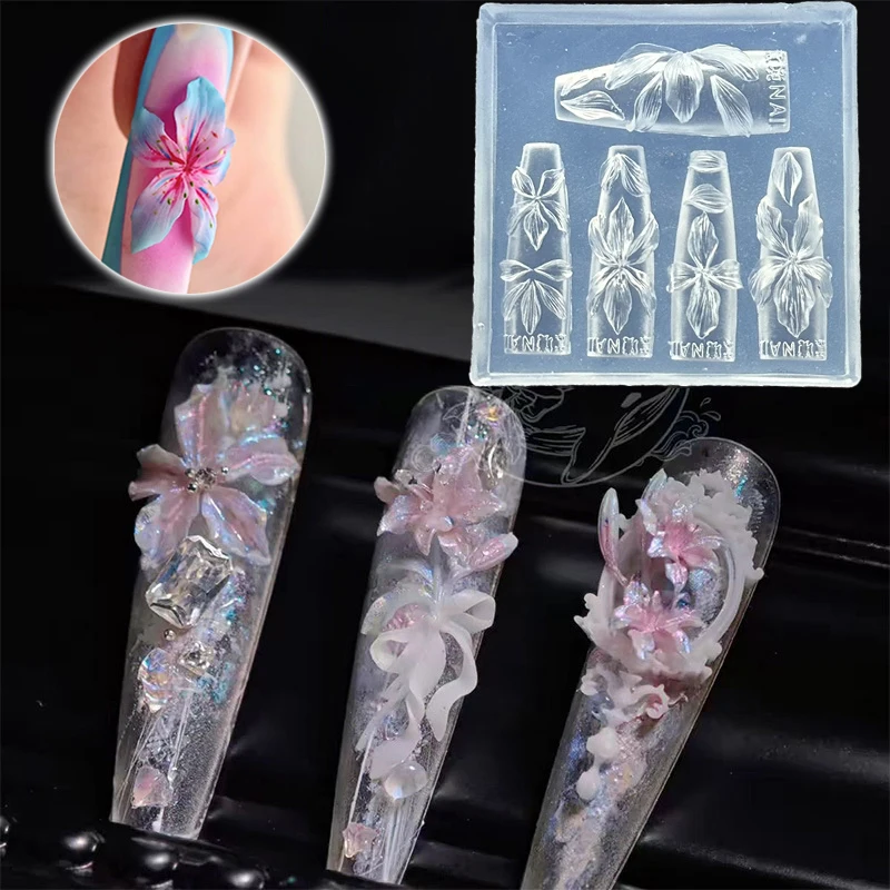 3D Flowers Nail Mold DIY Silic - đánh giá và giá Resin Art Template