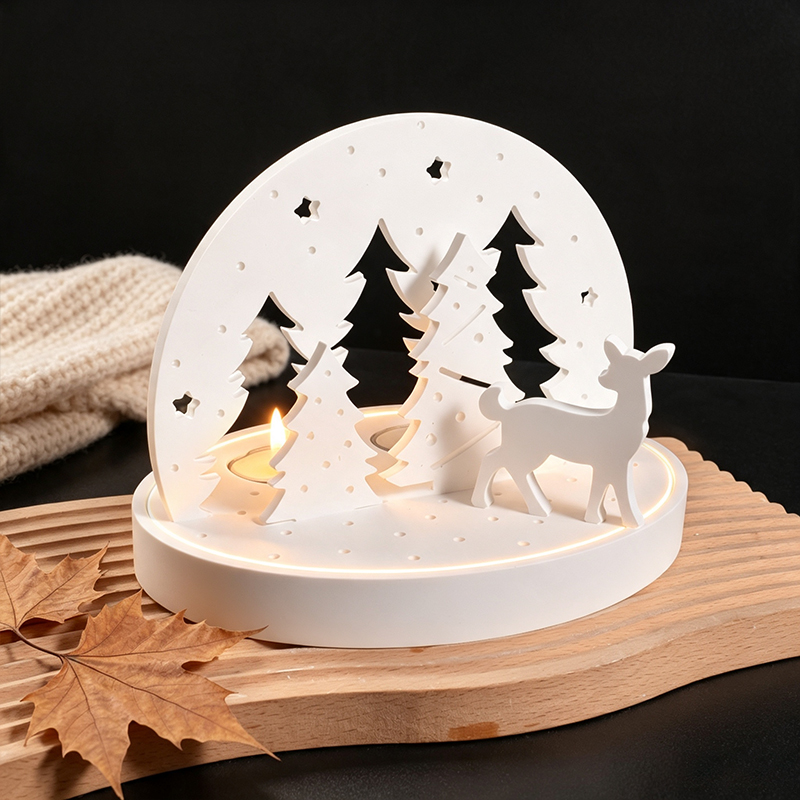 Christmas Elk Tealight Candle  - đánh giá và giá Resin Art Guide