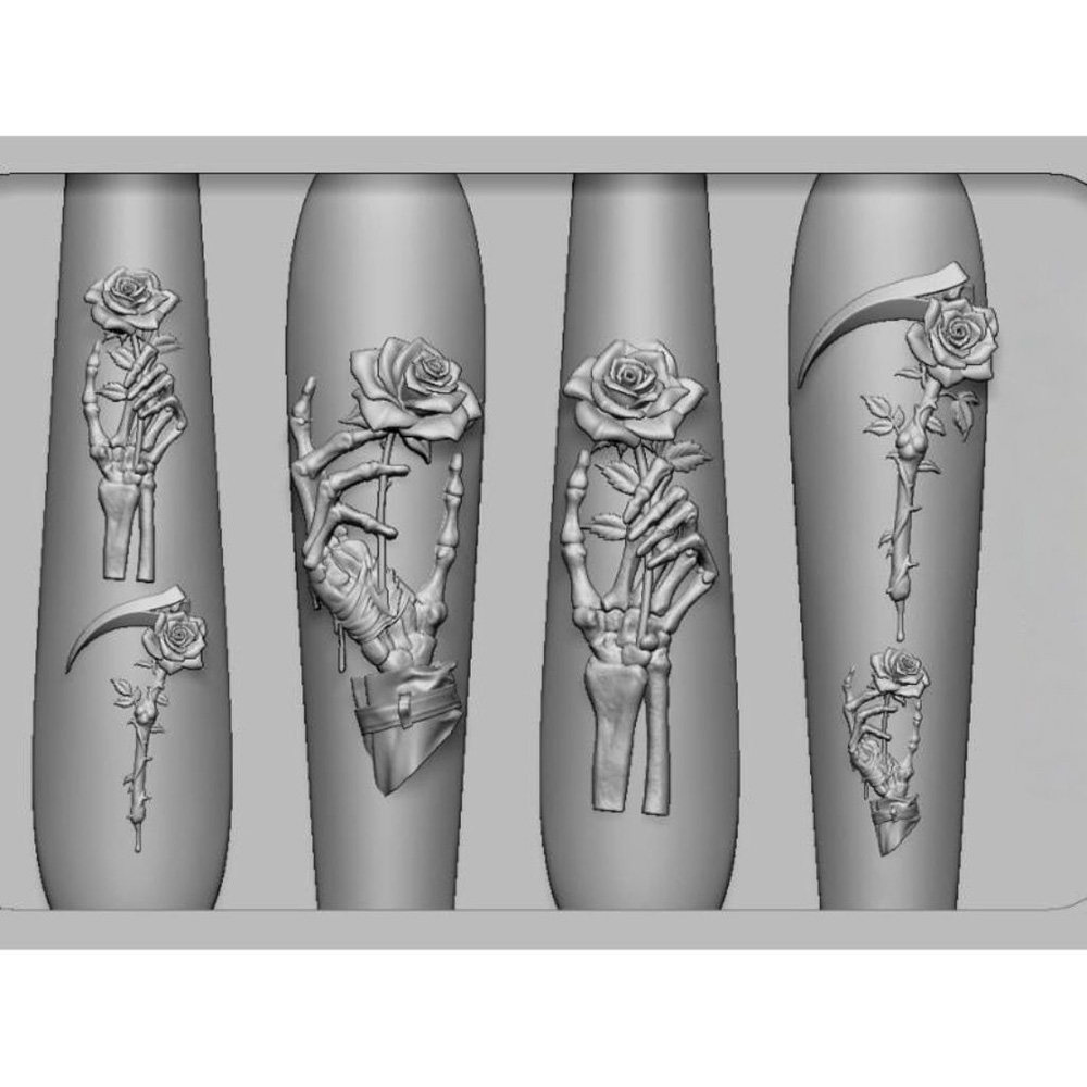 2Pcs Set Dark Rose Skull Silic - đánh giá và giá Resin Art Template