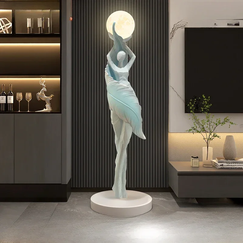 Portable Modern Abstract Feath - đánh giá và giá Resin Art Floor