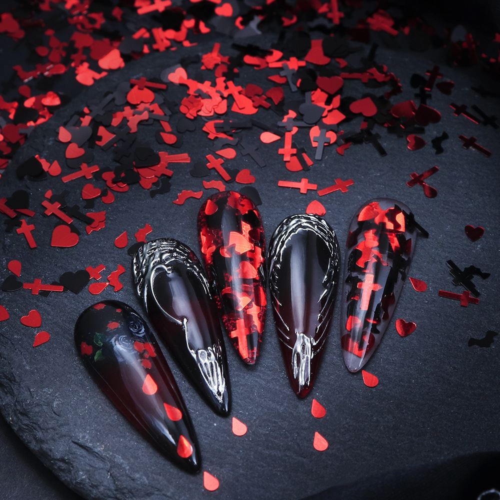 Halloween Nail Sequins 5g –Bat - đánh giá và giá Mica Flake Resin