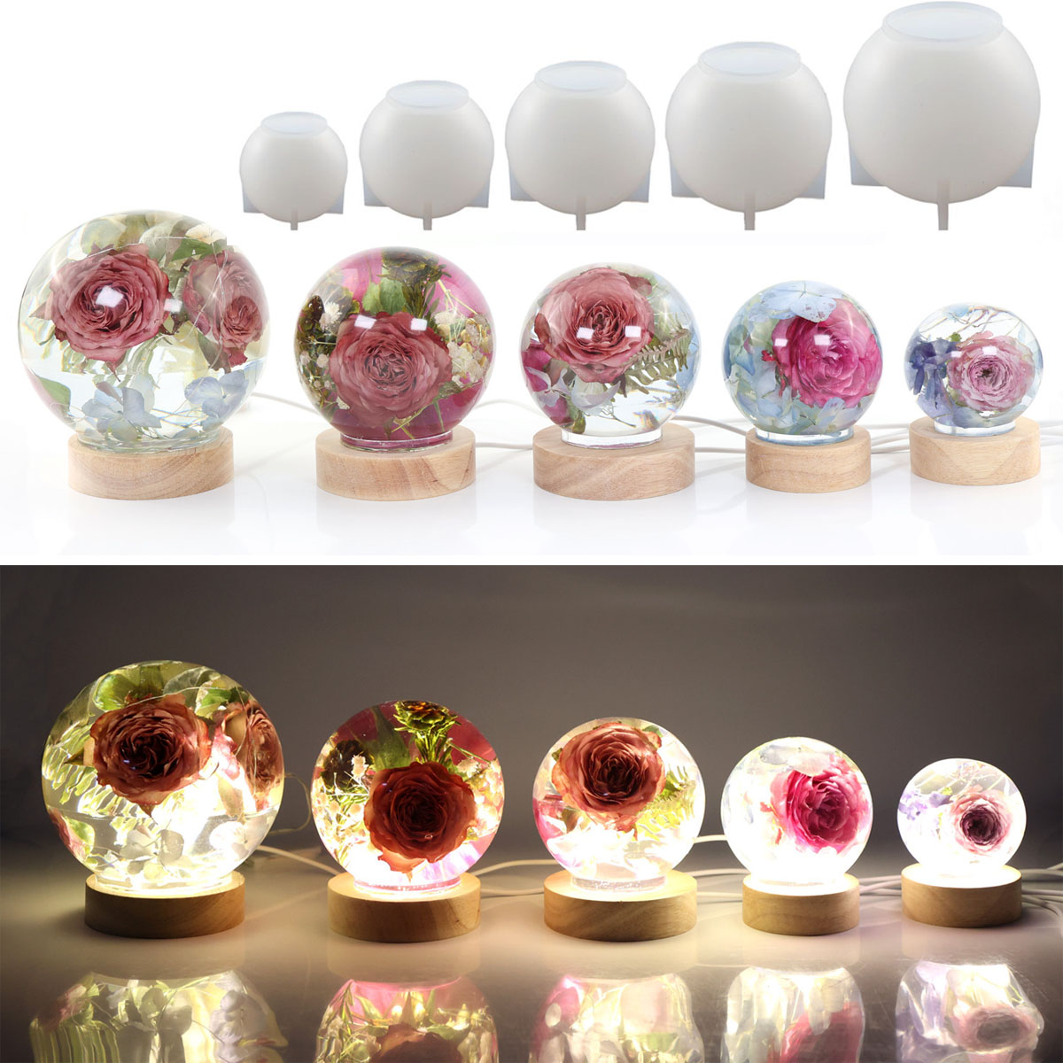 65-120mm Sphere Ball Silicone  - đánh giá và giá Resin Art Guide