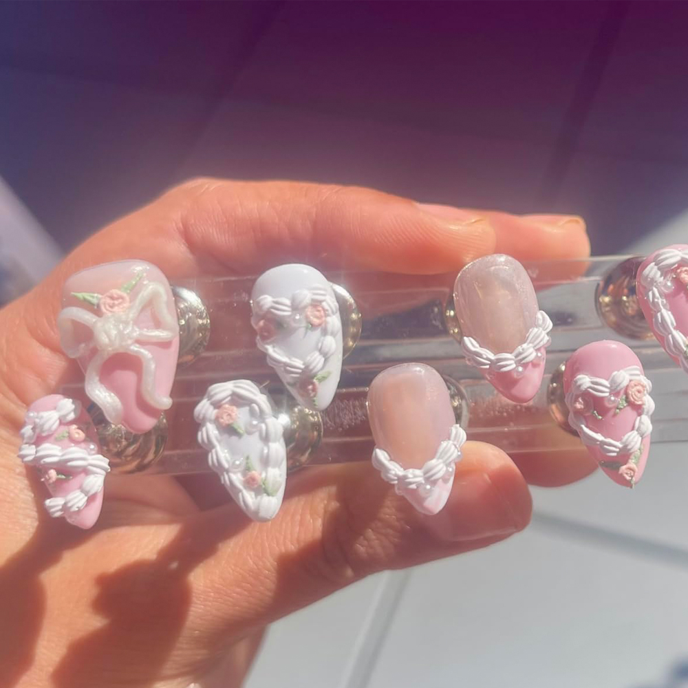 1pc 3D French Cream Nail Art S - đánh giá và giá Resin Art Template