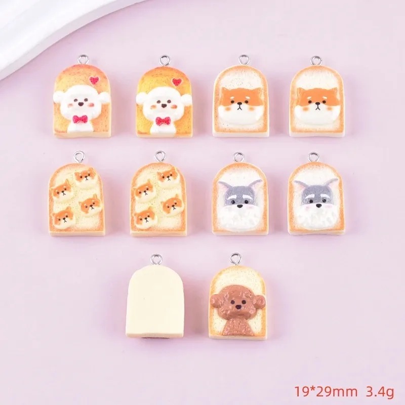 10Pcs Cute Toast Dog Resin Pen - đánh giá và giá Resin Art Materials