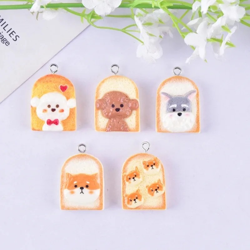 10Pcs Cute Toast Dog Resin Pen - đánh giá và giá Resin Art Materials
