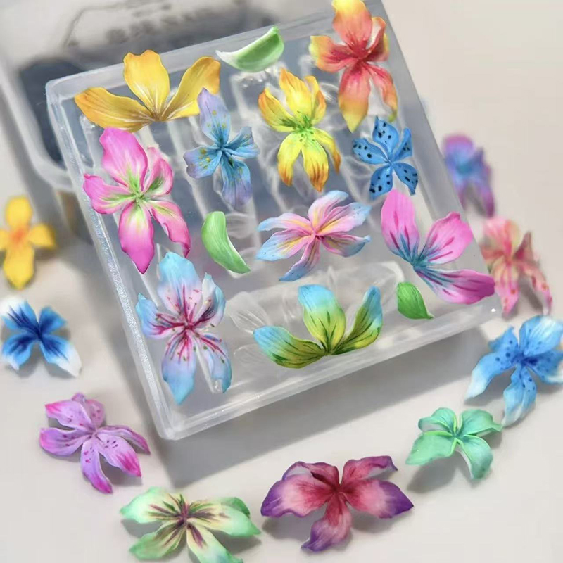 3D Flowers Nail Mold DIY Silic - đánh giá và giá Resin Art Template
