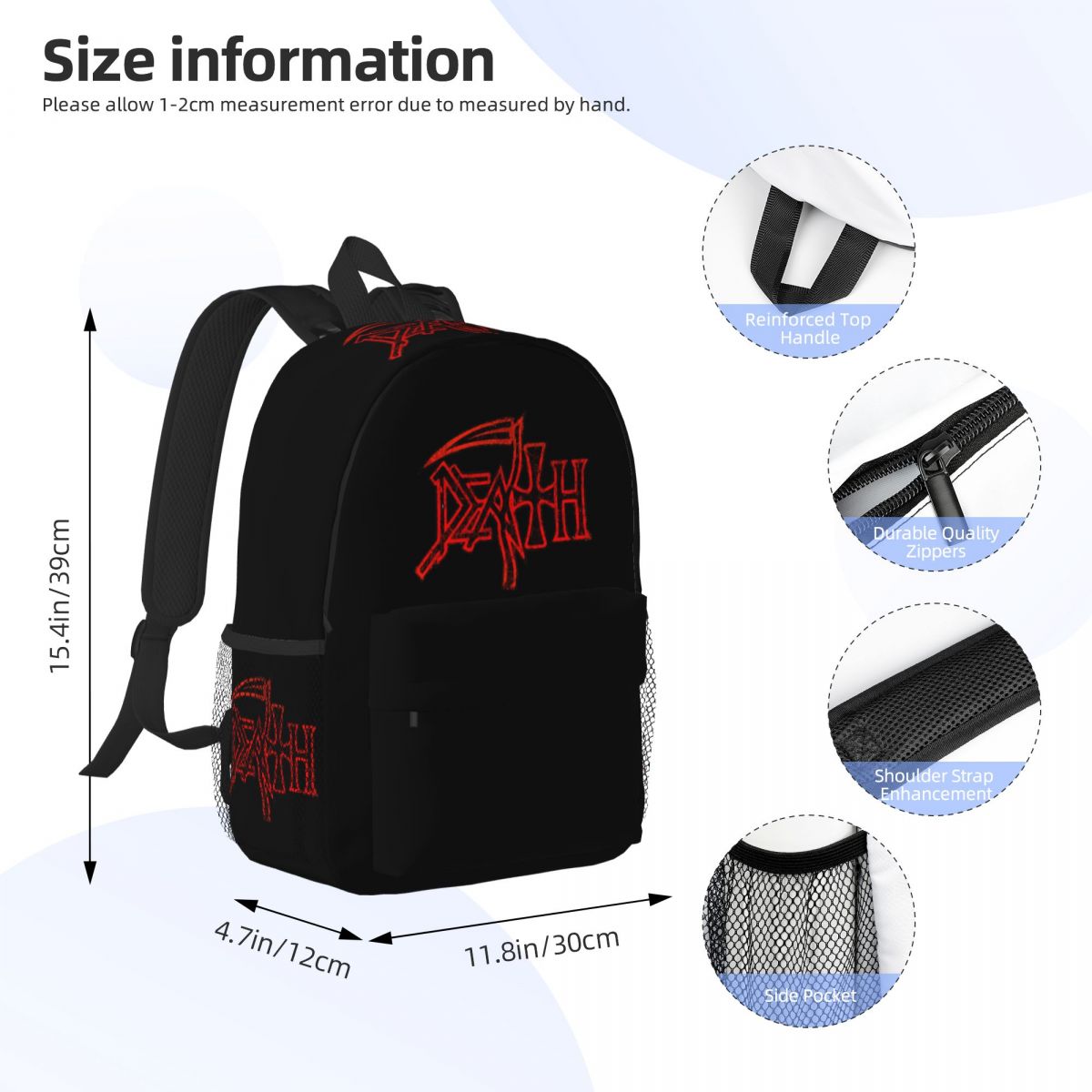 Death Band Logo Backpack Stude - đánh giá và giá Resin Art Logo