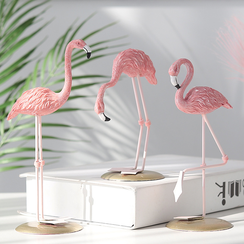 3PCS Pink Flamingo Figurines T - đánh giá và giá Resin Art Gift For Wedding