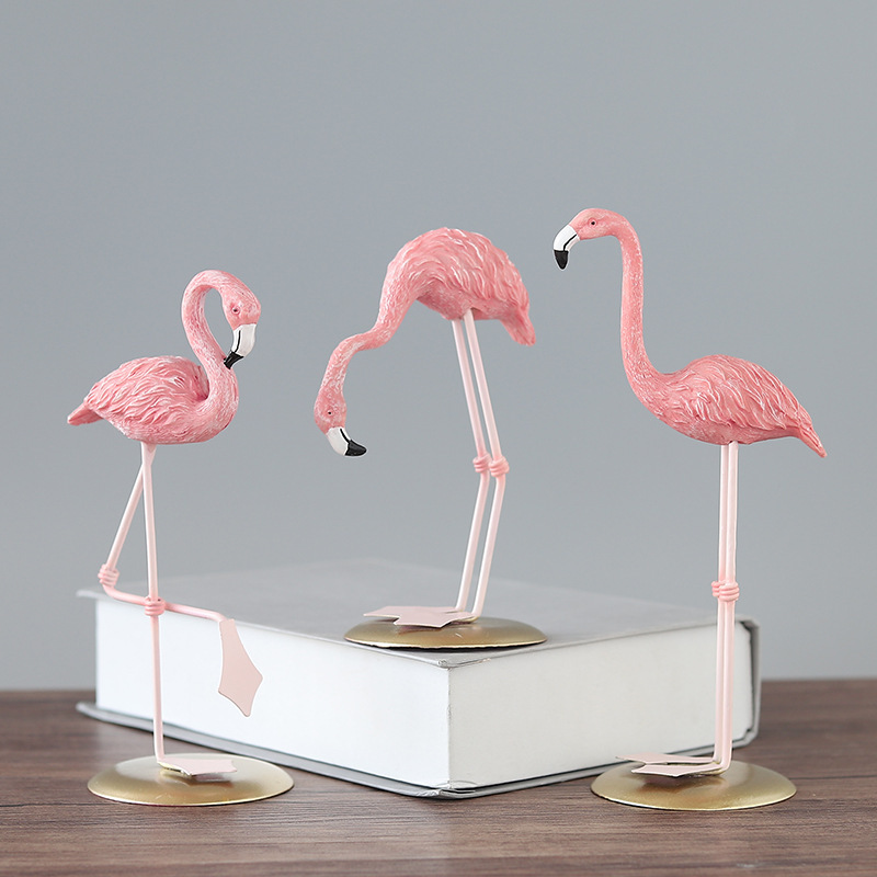 3PCS Pink Flamingo Figurines T - đánh giá và giá Resin Art Gift For Wedding