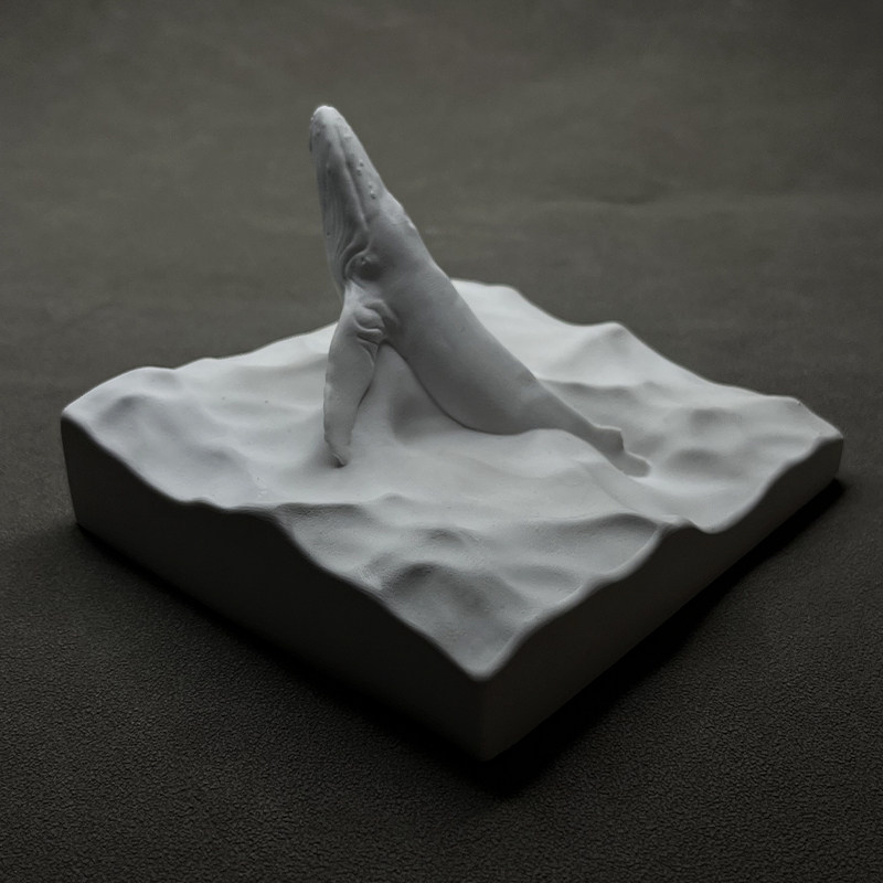 Humpback Whale Statue Plaster  - đánh giá và giá Resin Art Ocean