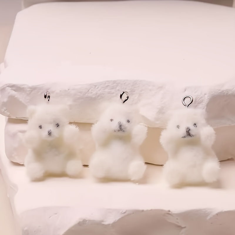 6Pcs Polar Bear Resin Charms C - đánh giá và giá Resin Art Materials