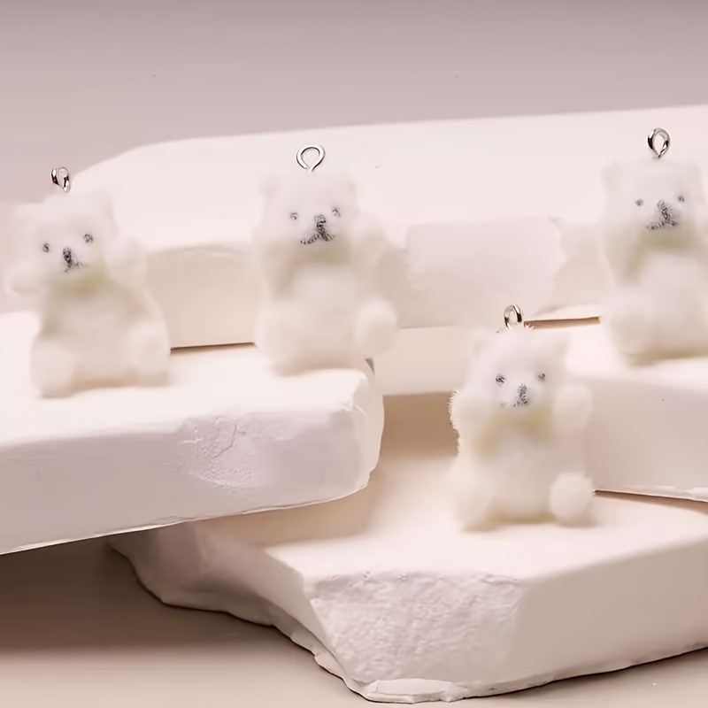 6Pcs Polar Bear Resin Charms C - đánh giá và giá Resin Art Materials
