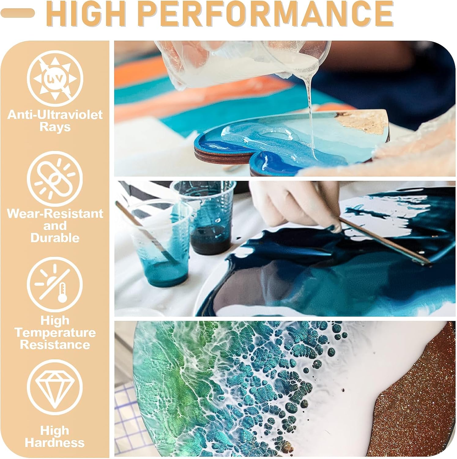 17.6oz/33.8oz AB Resin Epoxy G - đánh giá và giá Resin Art Glue