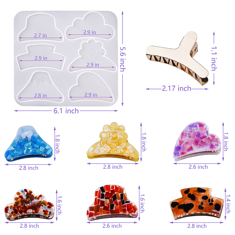 Vuốt Tóc Kẹp Nhựa Silicon Khuô - đánh giá và giá Resin Art Glue