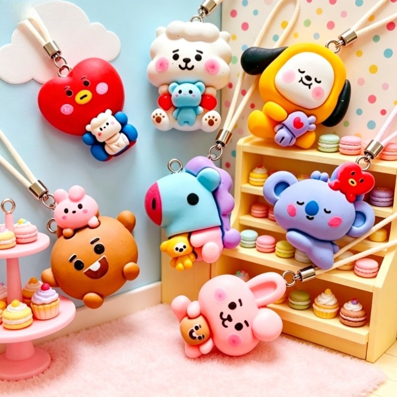 7pcs BT21 Resin Cartoon Charm  - đánh giá và giá Resin Art Materials
