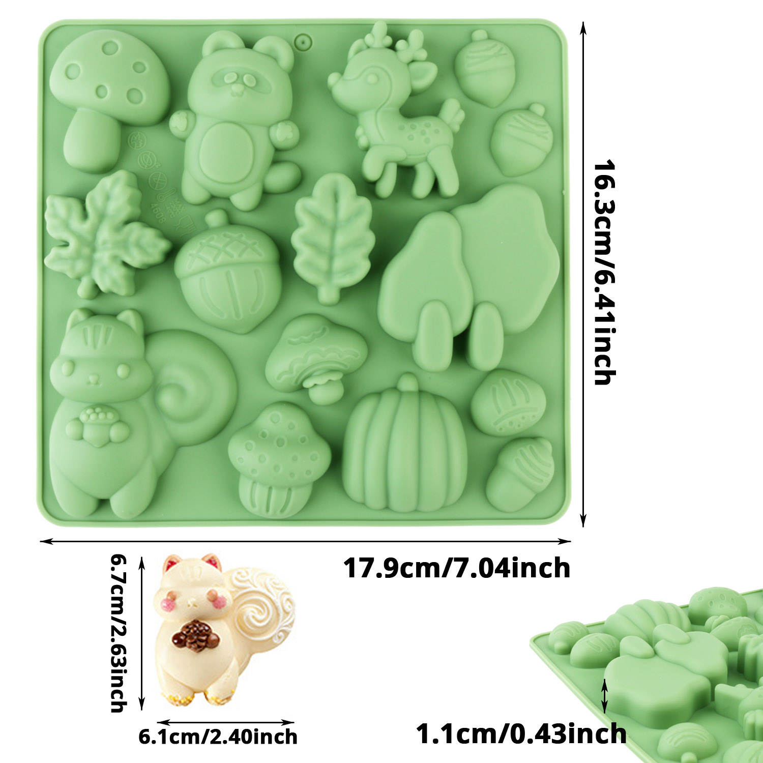 1 Silicone Cake Mold in the Sh - đánh giá và giá Resin Art Materials