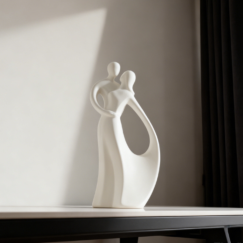 Nordic Ceramic Couple Hugging  - đánh giá và giá Resin Art Gift For Wedding