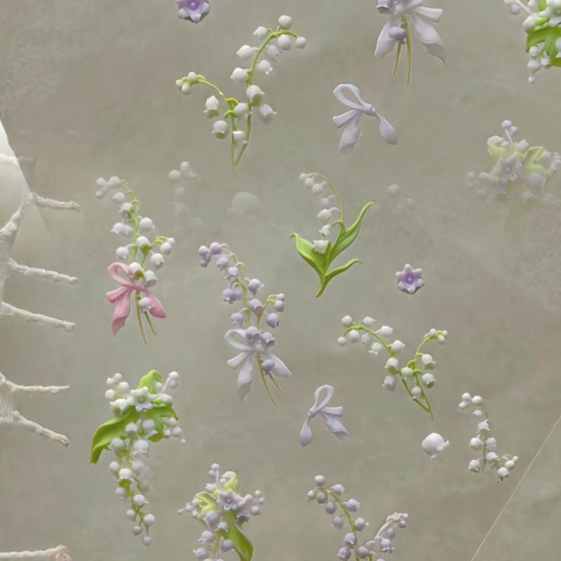 Flowers Series 3D Curved Nail  - đánh giá và giá Resin Art Template