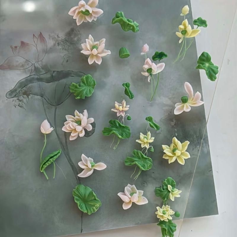 Flowers Series 3D Curved Nail  - đánh giá và giá Resin Art Template