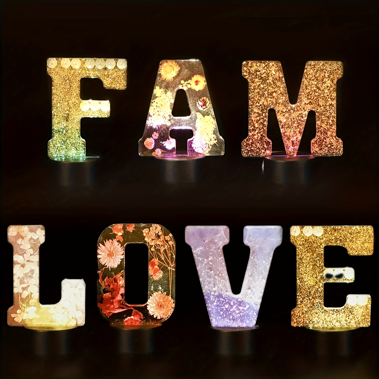 7-Inch Large Letter Resin Mold - đánh giá và giá Resin Art Logo
