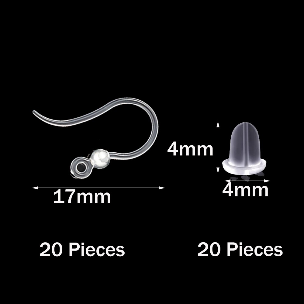 40pcs Clear Plastic Earring Ho - đánh giá và giá Resin Art Calligraphy