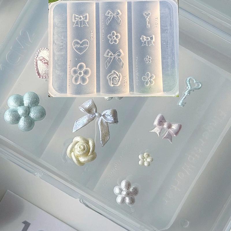 New Silicone Nails Mold Plaid  - đánh giá và giá Resin Art Template