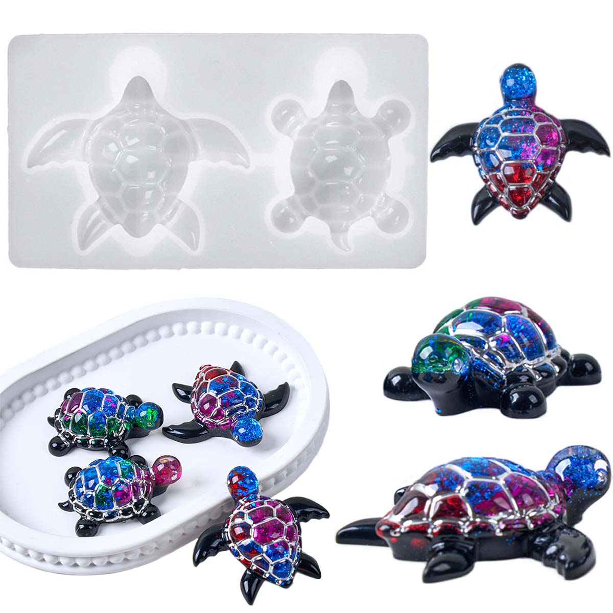 3D Sea Turtle Keychain Silicon - đánh giá và giá Resin Art Glue