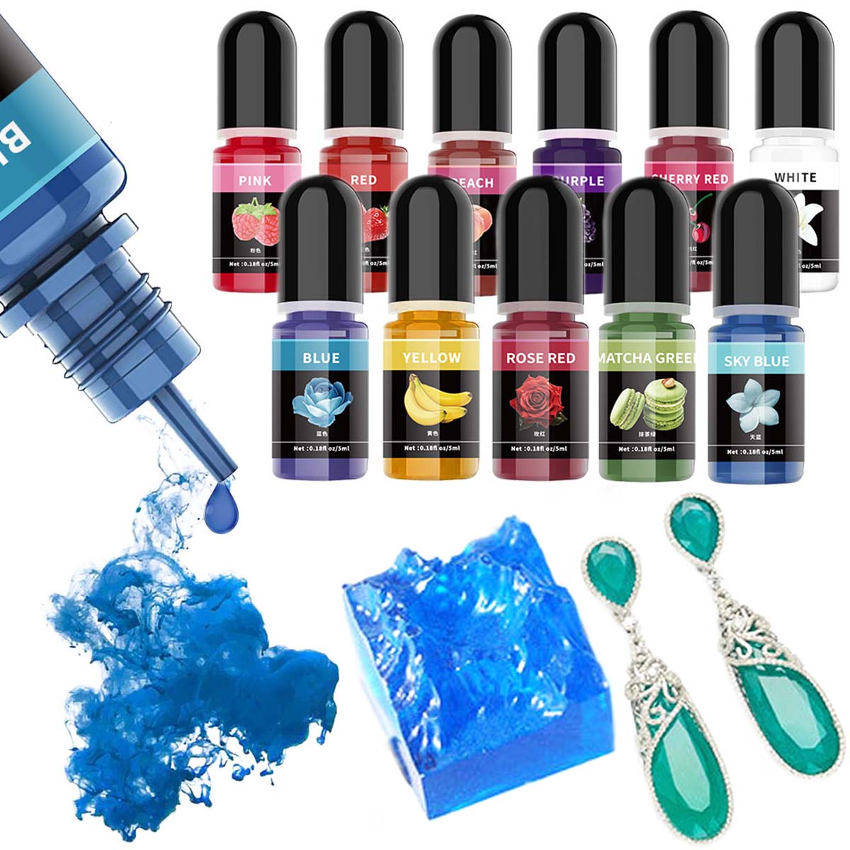 5ml/Bottle Epoxy Resin Pigment - đánh giá và giá Resin Art Glue