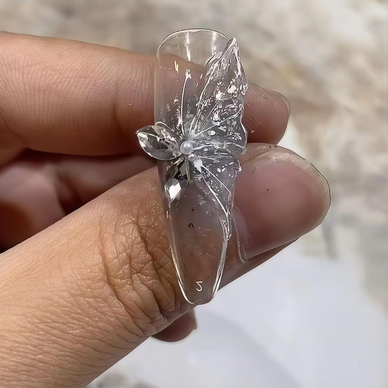 3D Butterfly Flower Gel Nail A - đánh giá và giá Resin Art Template