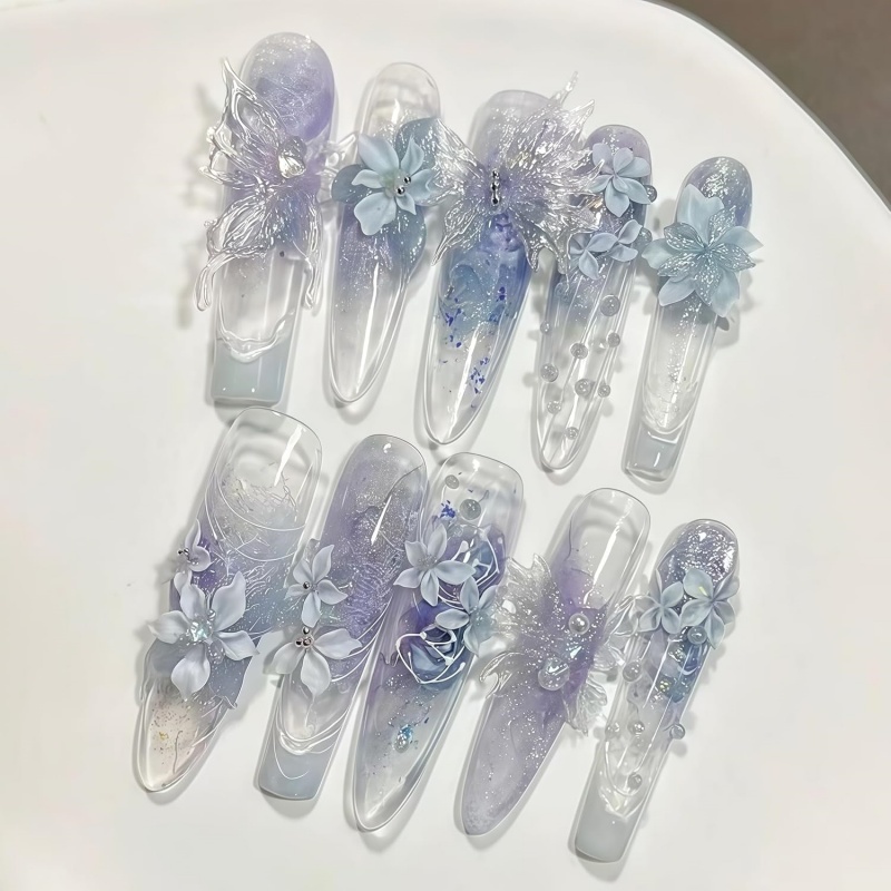 3D Butterfly Flower Gel Nail A - đánh giá và giá Resin Art Template