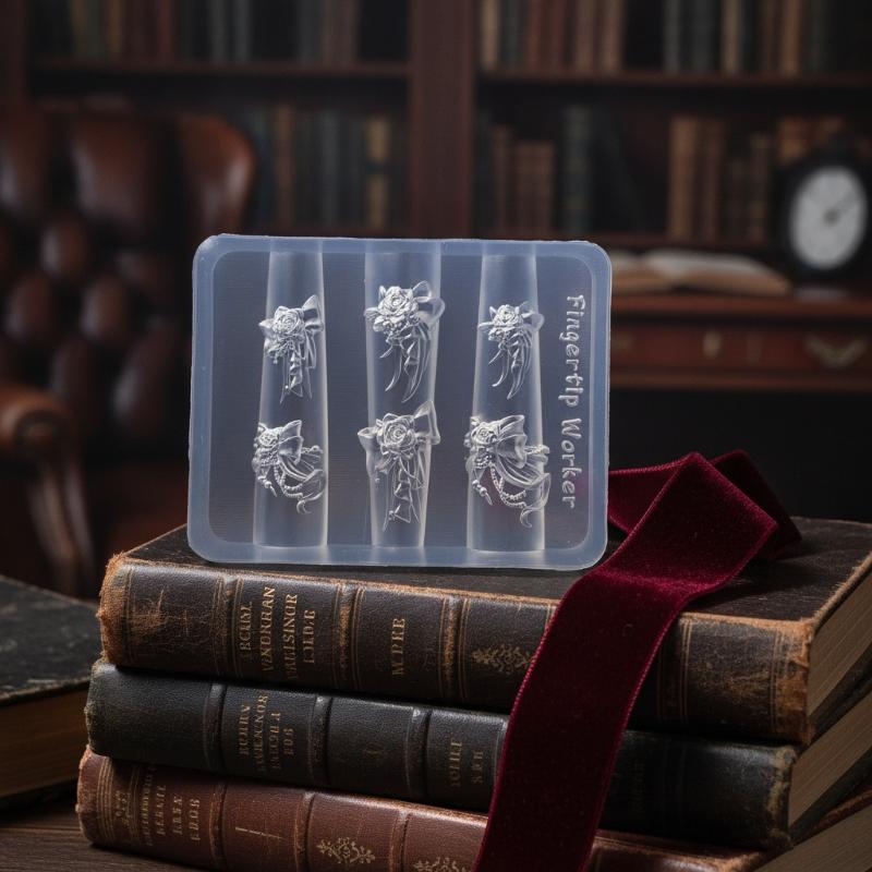 3D Silicone Flower Nail Mold L - đánh giá và giá Resin Art Template